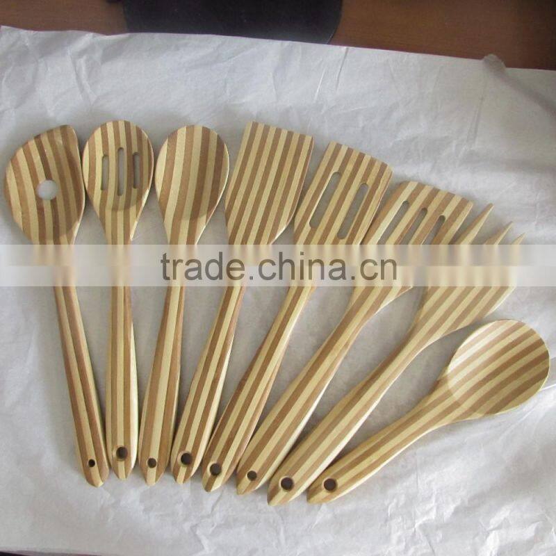 New design Fashion Zebra shape Bamboo cutlery set & Bamboo handled flatware