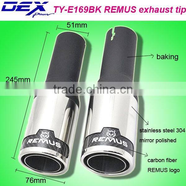 high quality automotive part stainless steel 304 and carbon fiber universal exhaust tip