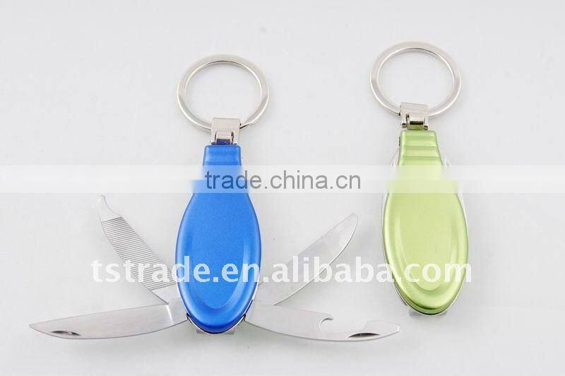 2014 Mini Multi Cute design LED metal utility keychain gift knife K804