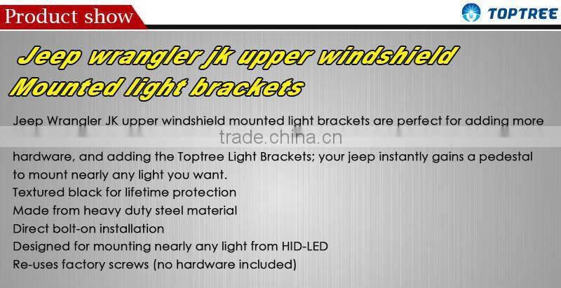Jeep JK A-Pillar Mount Kit Steel Material LED Bar Bracket JEEP LED Bracket