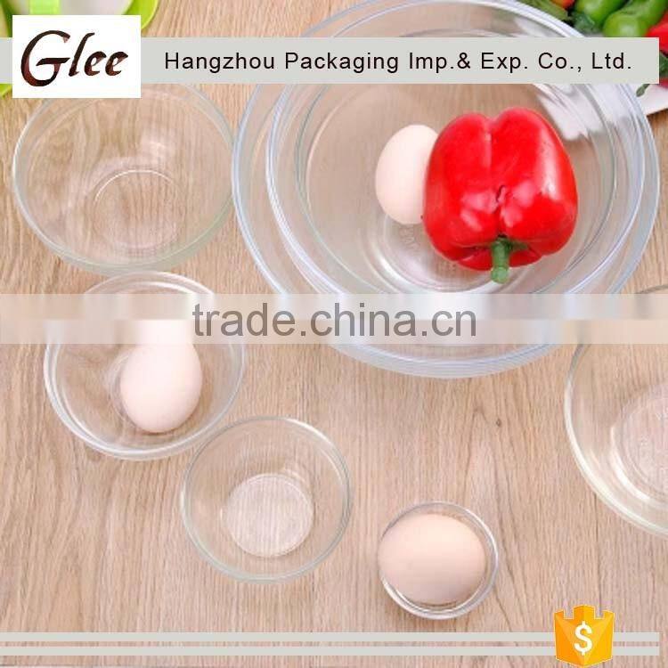 Fashional unique fancy heat resistant salad glass bowl baby serve bowl glass