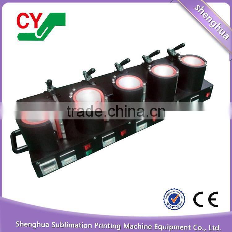 High quality drinking glass ceramic coffee mug printing 5 in 1 mug heat press