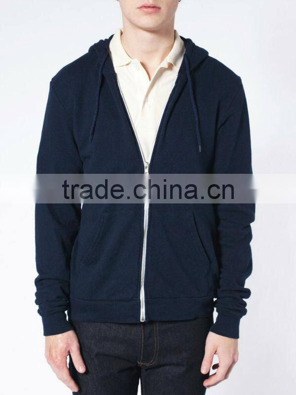 Classic Zipper-up Style Overdyed Hooded Hooodie