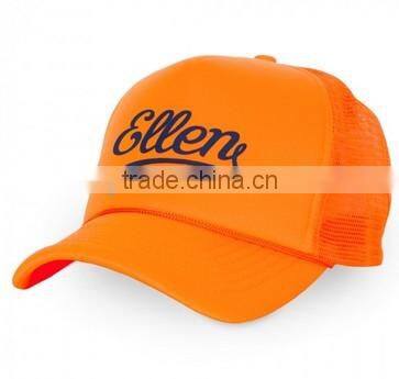 2014 Fashion Wholesale Printing logo Custom Foam Mesh Trucker Cap with a String on Brim