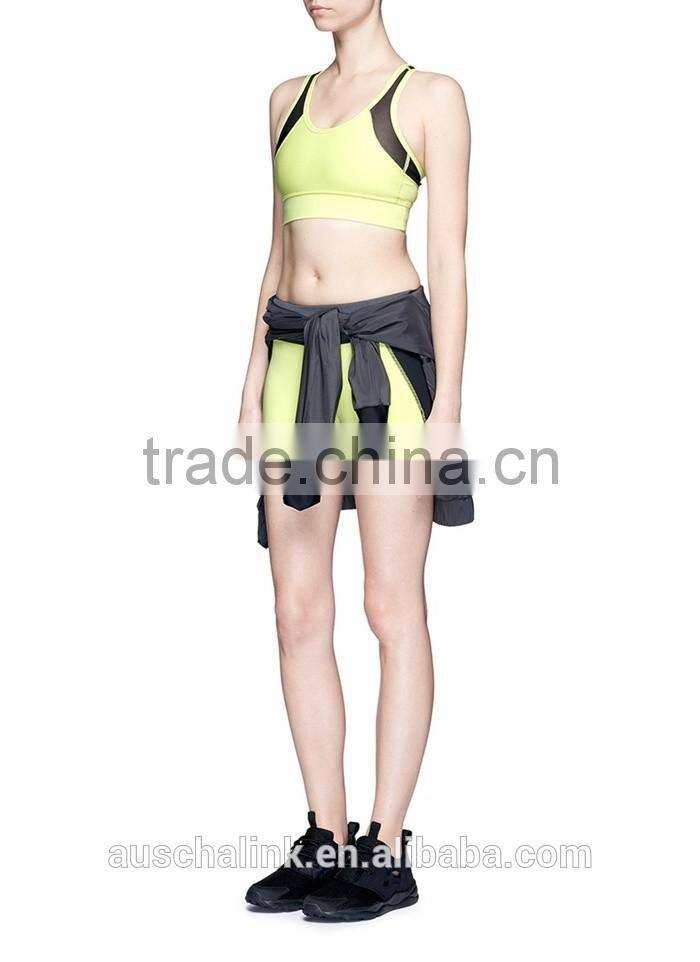 2016 unique design lady neon colourblock mountain bike shorts customized