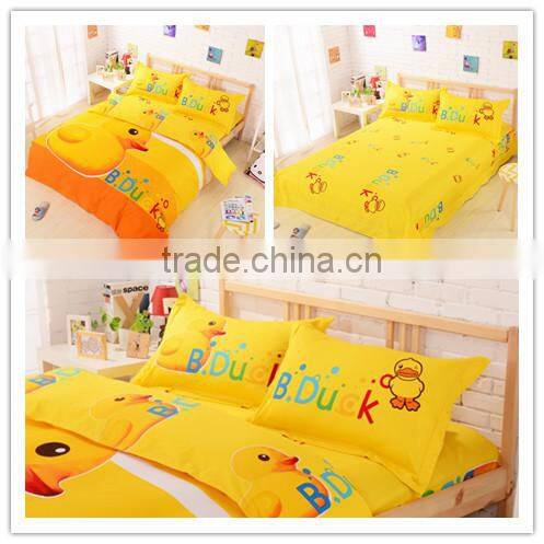 Big yellow duck printed 100% Cotton for baby bedding set