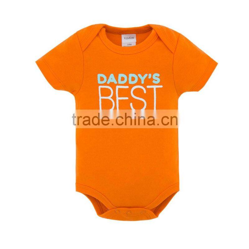 Promotional Factory Baby Clothes Summer 100%Cotton Short Sleeves with Prints Newborn Infant Baby Bodysuits Rompers