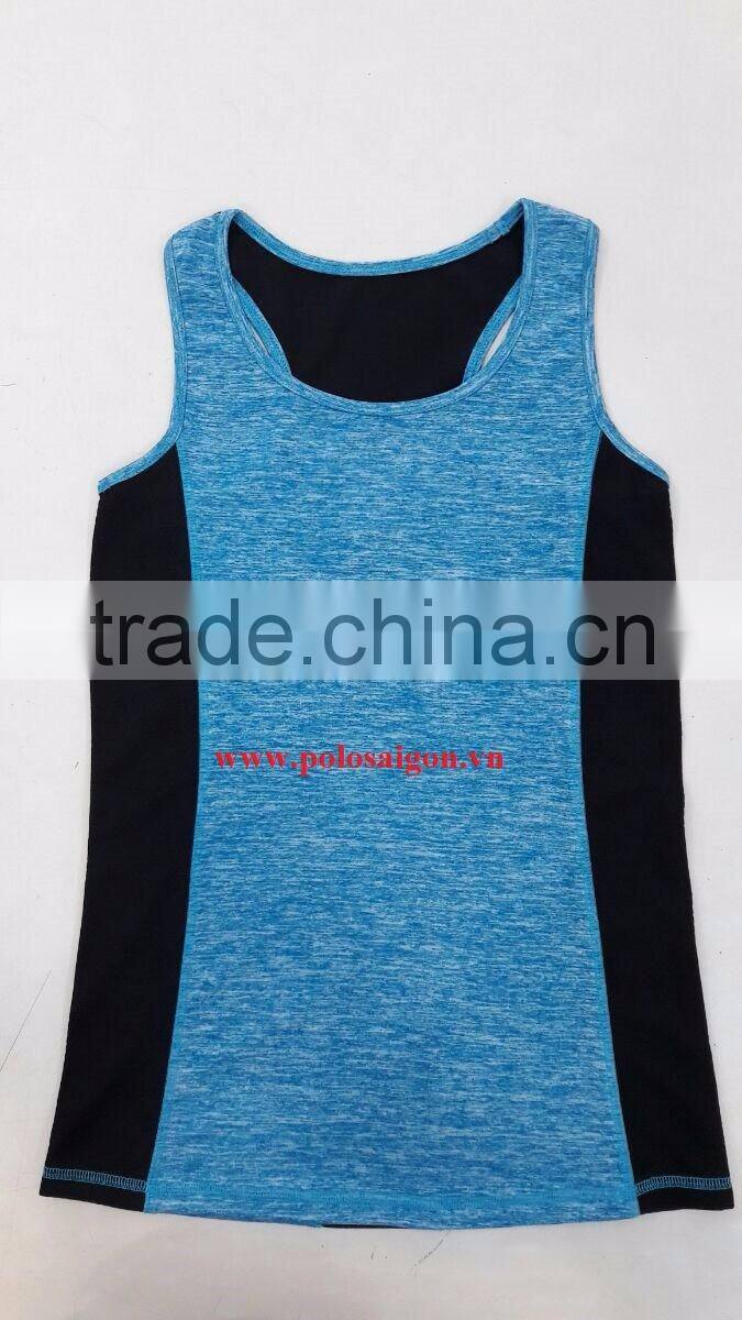 NEW DESIGN 2016 OF WOMEN TANK TOP ,CUSTOMIZE ORDER, HEATHER FABRIC 92% POLY-8%SPANDEX