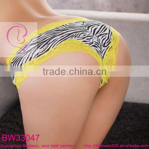 Sex picture of fancy zebra panty with lace in apparel sex costume fashion products