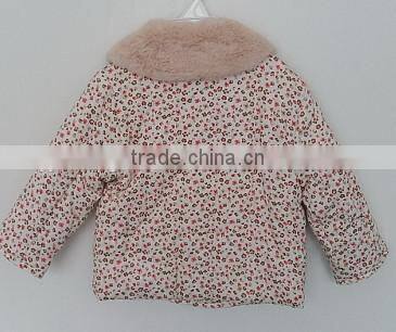 girls winter fur collar padded coat