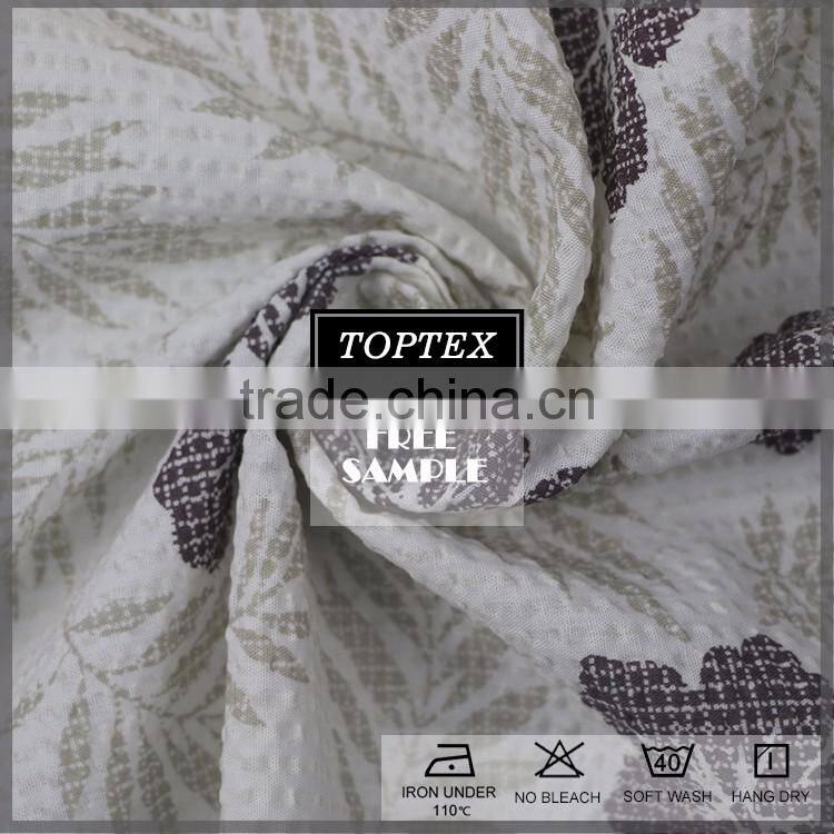 Floral Printed fabkric/seersuck/cotton Fabric