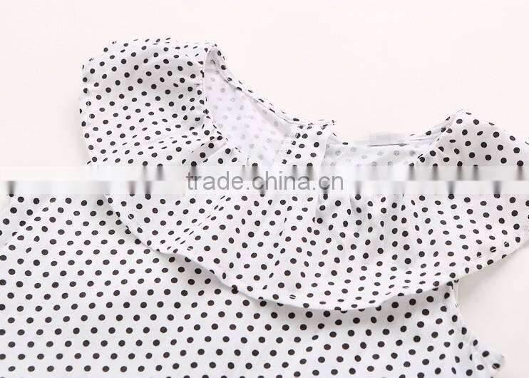 Wholesale Baby Clothes Boutique Design Kids Polka Dot Dress Cotton Girl Party Wear Dresses