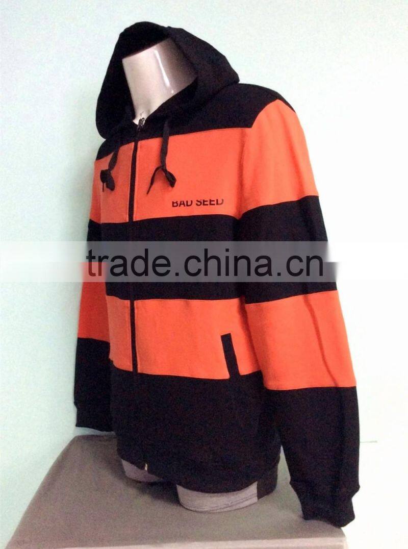 Classic Drawstring Stripe in Different Colors Zip-up Women Hooded Sweatshirts OEM Service
