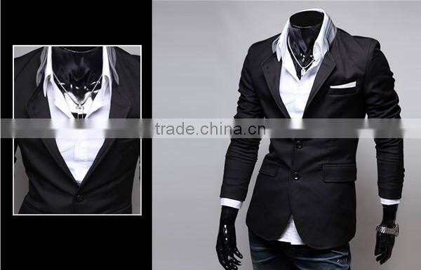 Mens Korean slim fit fashion blazer Suit Jacket black gray red size M to 2XL Male blazers Mens coat Wedding dress