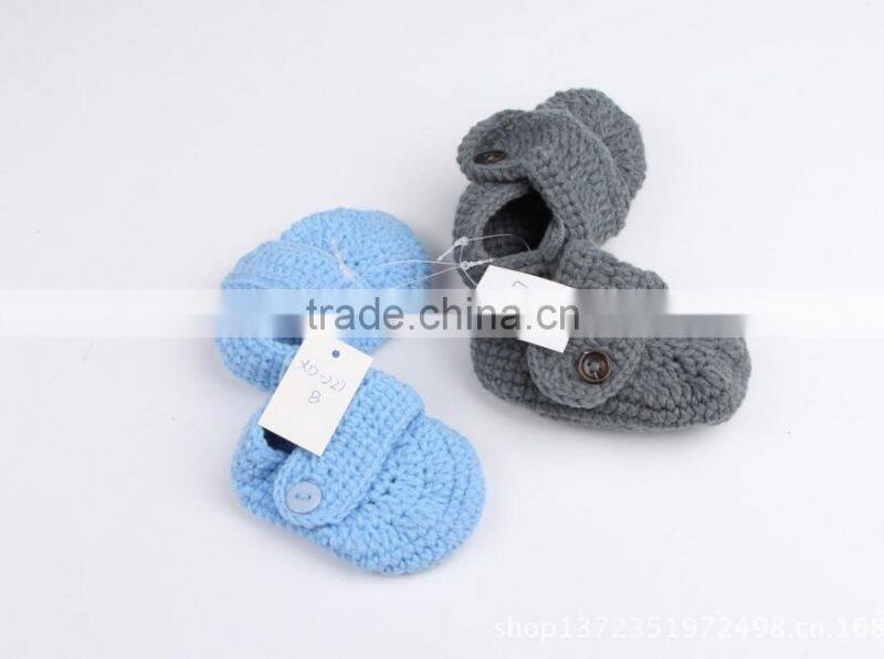 2015 new cute hand made baby shoes crochet baby walking shoes