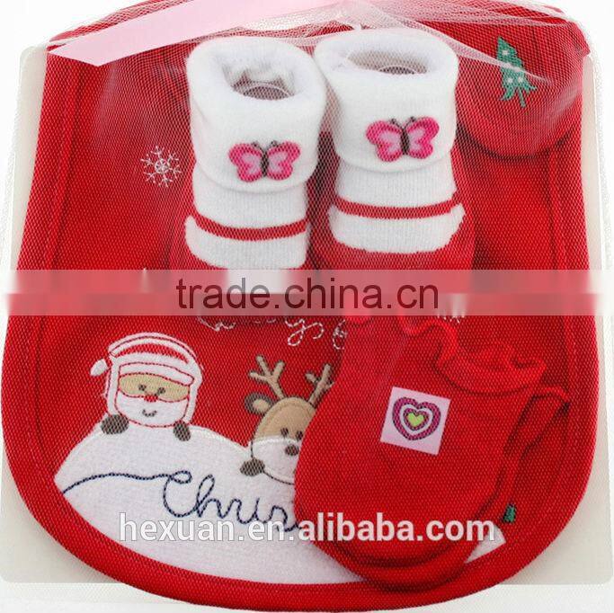 OEM or Stocked ,5PCS/SET Baby Bibs set,100%cotton bib set ,Mesh bag baby Baby bibs set,