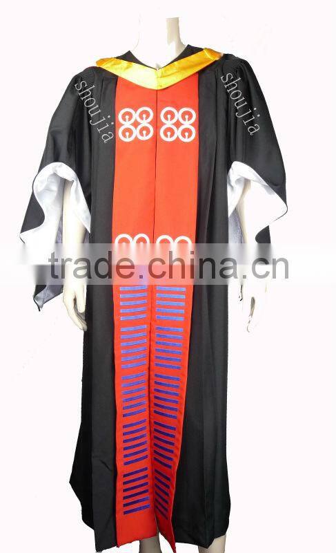 UK graduation robe, UK graduation gown, UK graduation gown with velvet