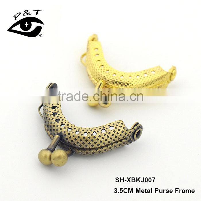 Fashion leather,metal purse frame,clutch purse frame 3.5CM