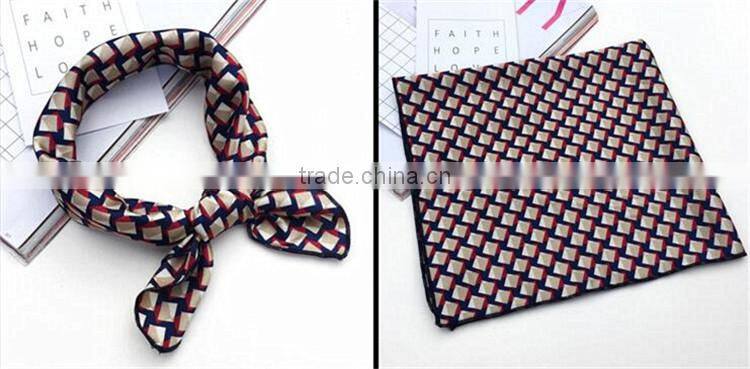 women digital print custom design silk scarf