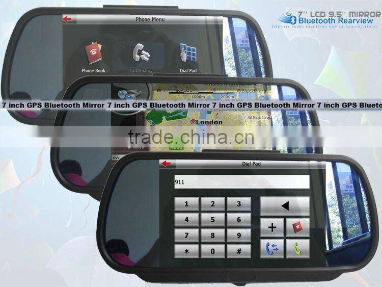 7 inch Car GPS Rearview Mirror Navigation