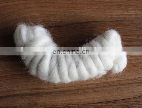 Sharrefun Manufacturer 100% Dehaired and carded cashmere fiber natural white