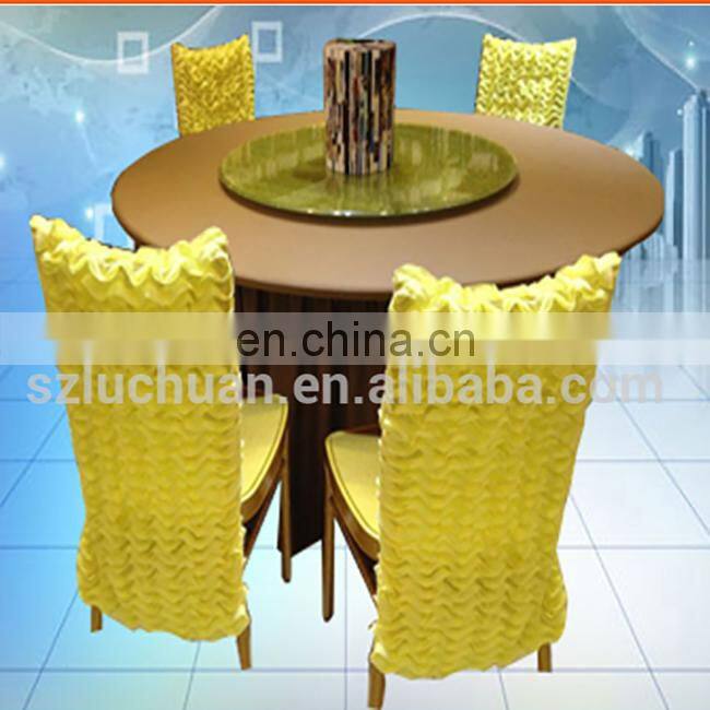 Elegant Crochet Knitted Ruffled Wedding Chair Cover