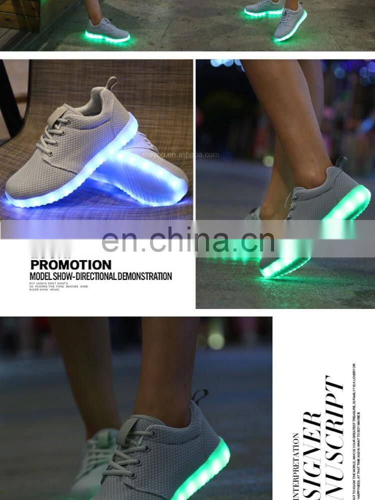 Hot new USB Charge Light up Luminous Mesh shoes Summer Men Women Sportswear Casual shoes LED Shoes sneakers
