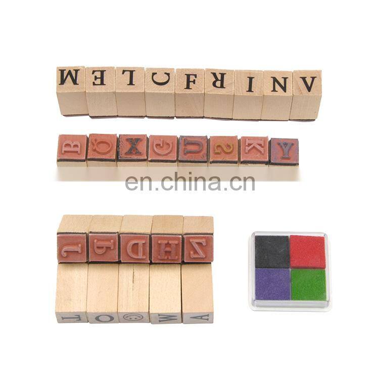 2017 Hot Sales Custom Kids Rubber Stamp Letters Embossing Stamp Kit