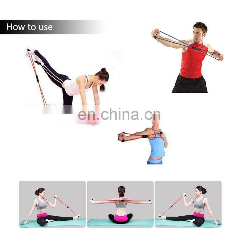 8-Shaped Resistance Loop Band Tube for Yoga Fitness Pilates Workout Exercise Fitness Equipment Chest Developer