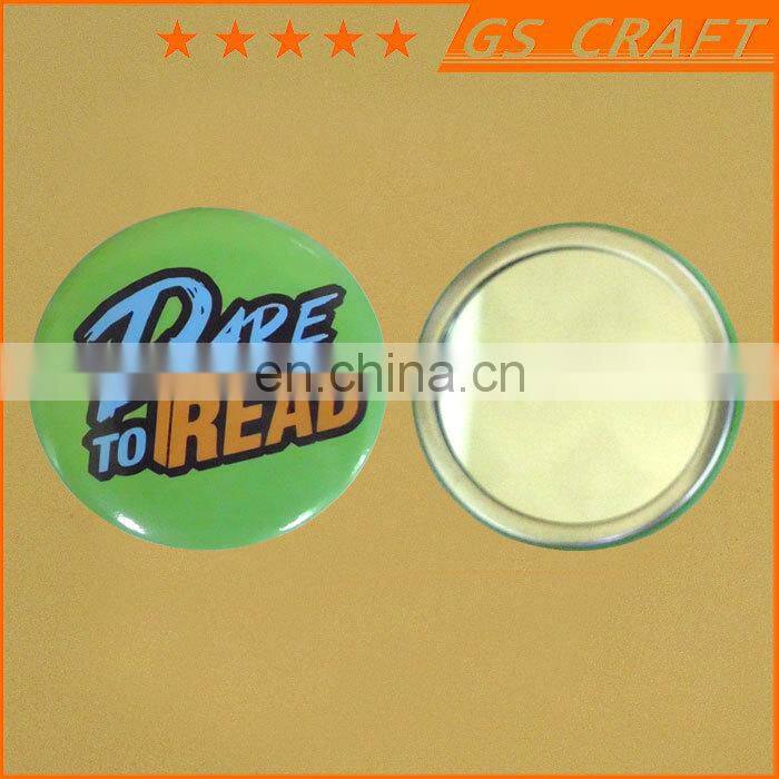 Customized good quality round shaped button badge pin