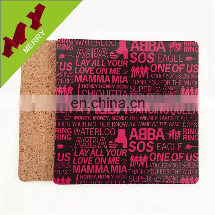 Guangzhou manufacturer wood coaster / cork coaster