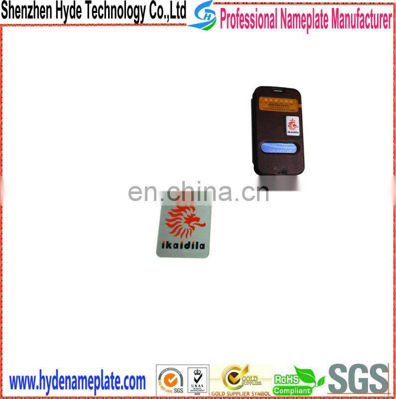 cute metal hot selling color cell phone case label sticker