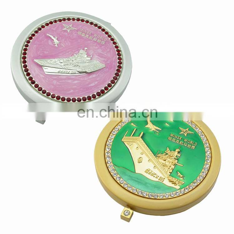 Wholesale metal rose gold makeup mirror