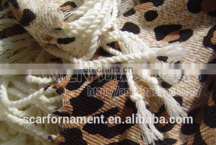 leopard printed pashmina shawl Animal Print scarf
