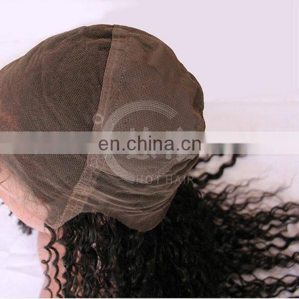 high quality swiss lace afro kinky curly beauty virgin brazilian human hair full lace wig for black women