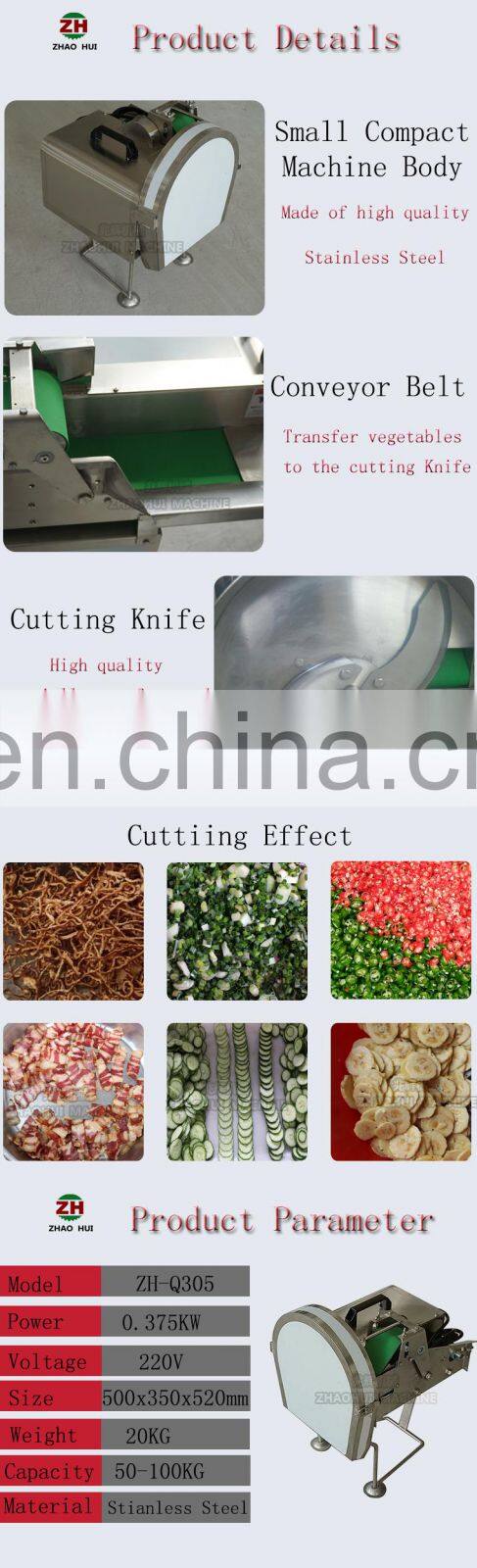 Restaurant automatic chili cutting machine shallot cutting machine