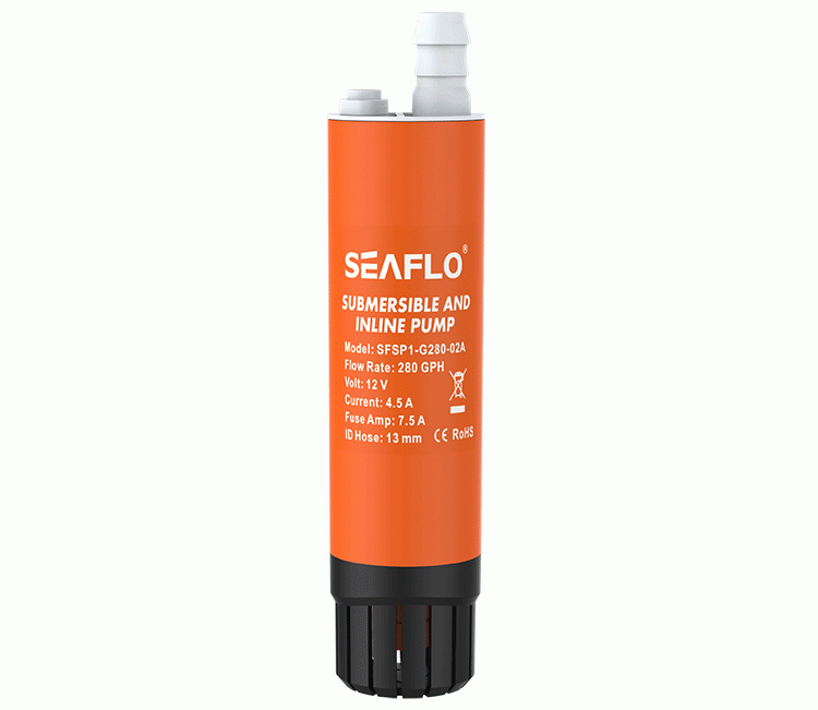 SEAFLO 12V DC 280GPH Small Inline Electric Fuel Transfer Water Pump