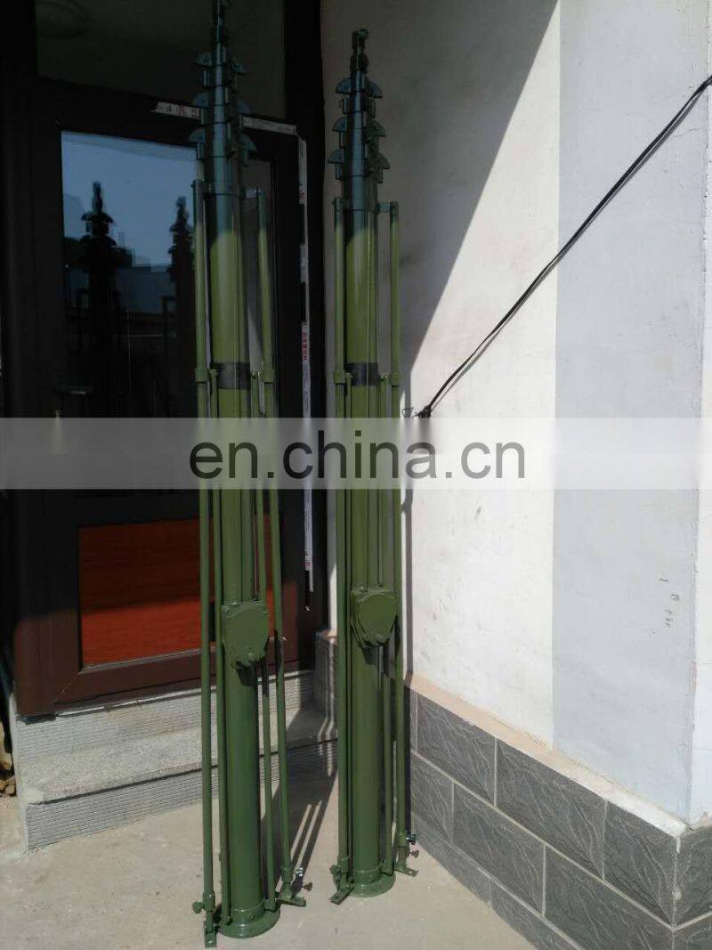 30kg load high winch telescopic pole extension mast hand lifting18m