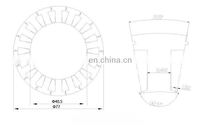 Custom brushless dc motor assembly 250mm big dimension stator winding coild