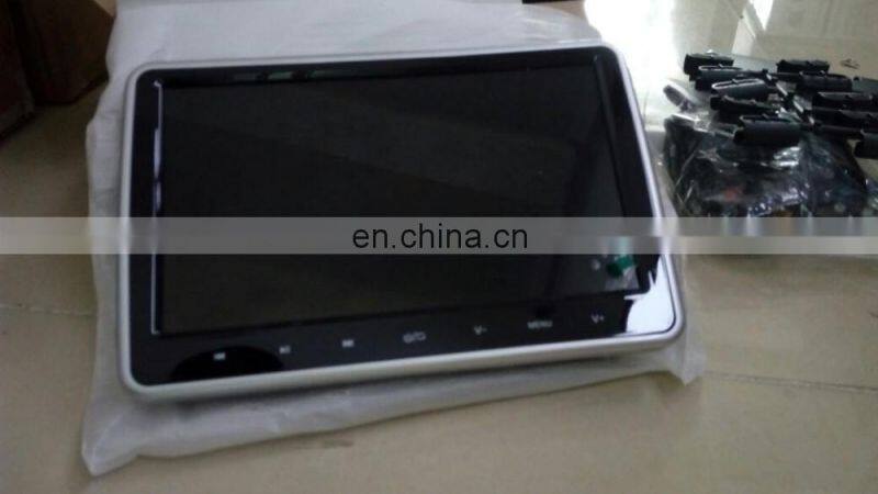 10.1" HD Digital TFT Screen Touch Button Car Headrest DVD Player with side into disc