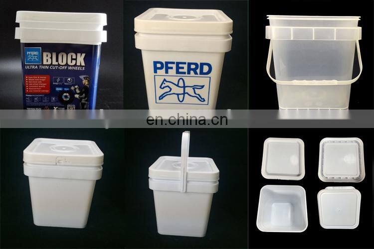 HDPE plastic pail packaging 4 liter pail for food use