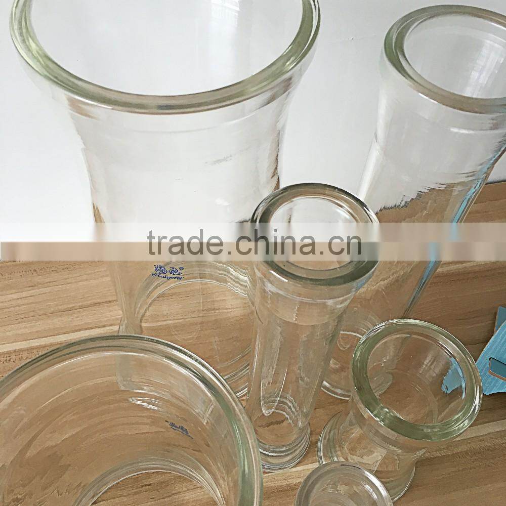 borosilicate 3.3 glass pyrex glass pipe sections good resistance to alkalis and acids