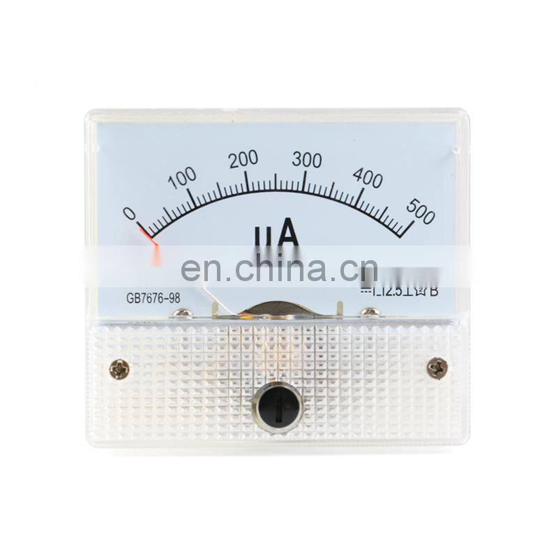 DC Analog Pointer Current Meter Panel 50uA 100uA 200uA 300uA 500uA AMP Gauge Current Mechanical Ammeters