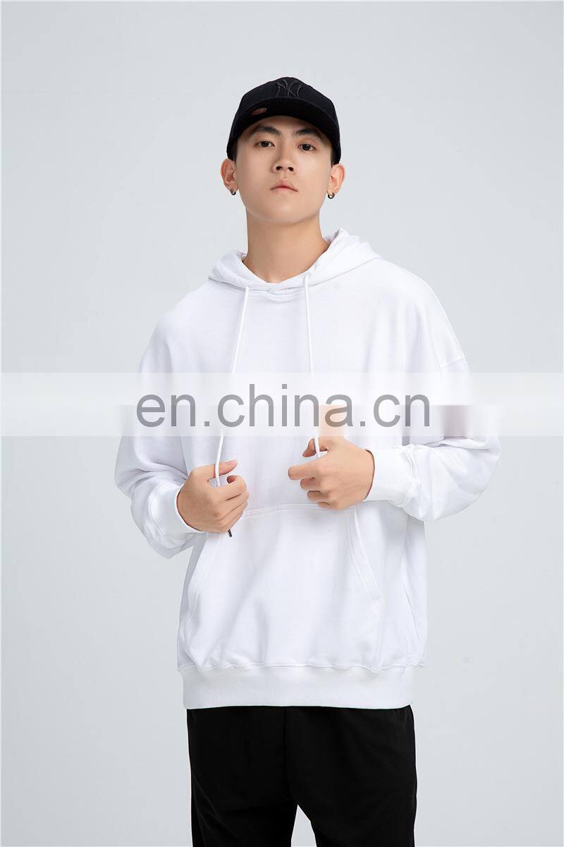 Wholesale Plain logo  Organic Cotton Men's Sweatshirt Blank Fleece Oversized Custom Unisex Men Hoodies