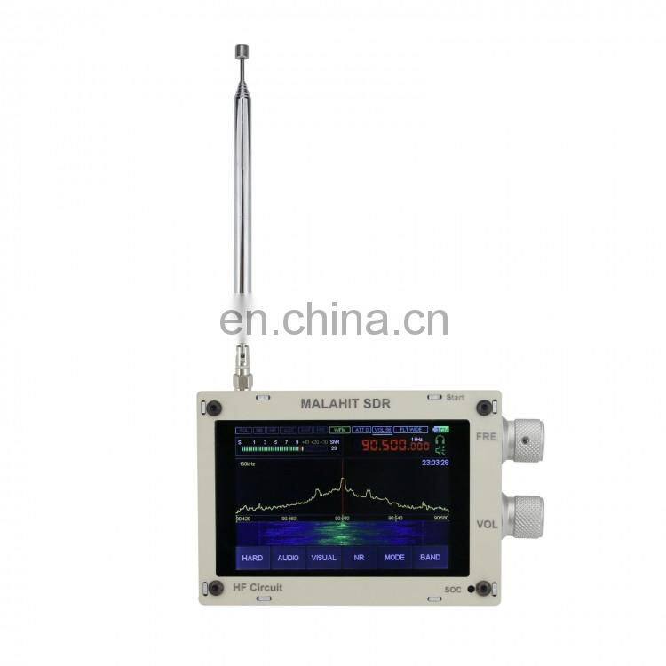 Hifi Audio 50KHz-2GHZ Radio 1.10C AM/SSB/NFM/WFM MALAHIT SDR DSP SDR Receiver w/ Speaker 3.5" Screen