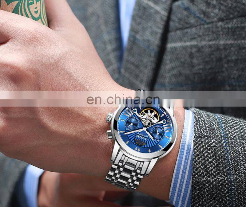 Lige 9968 Reloj Mescanico Automatic Mechanical Watch Waterproof Luxury Tourbillon Men Wristwatches