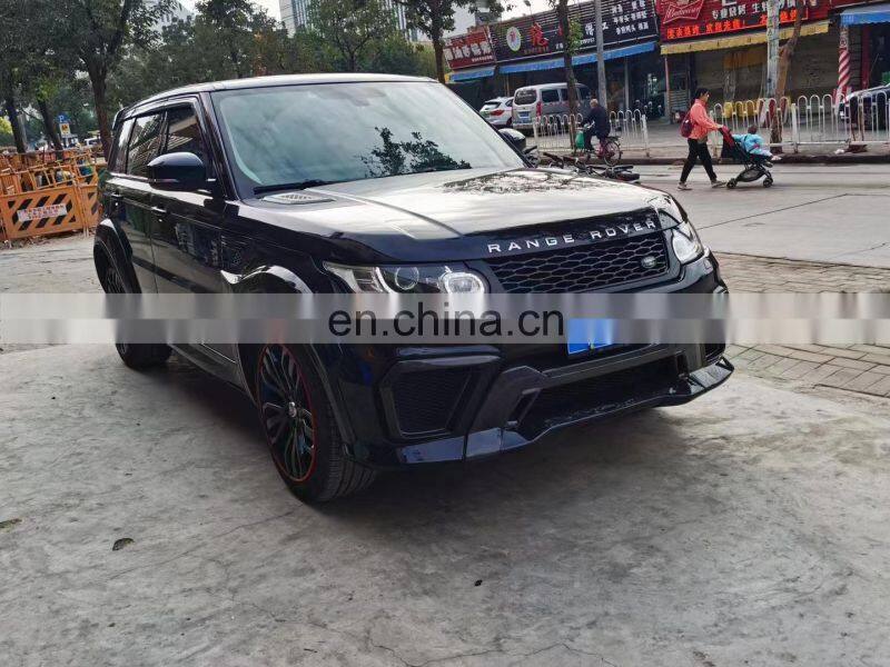 Runde ASPEC Style CF& FRP Wide Body Kit Front Bumper Rear Bumper Side Skirt Fender For Land Rover RANGE ROVE SPORT 2014-2018