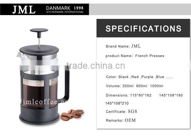 plastic coffee pot, colorful coffee plunger, glass coffee plunger, french coffee press