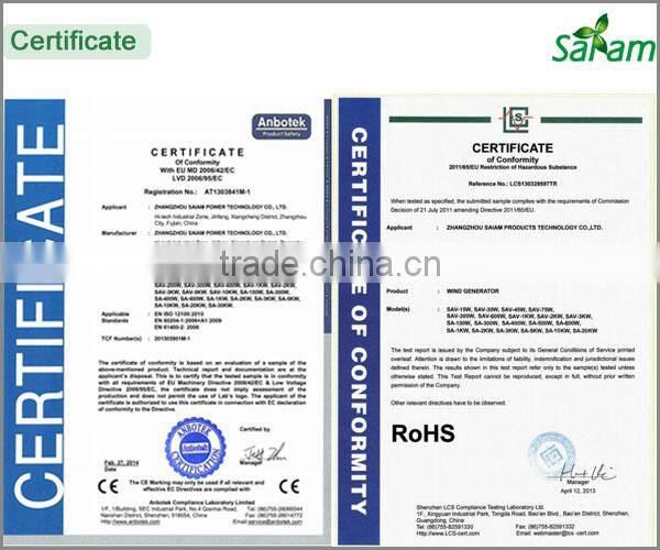 1KW wind energy alternator