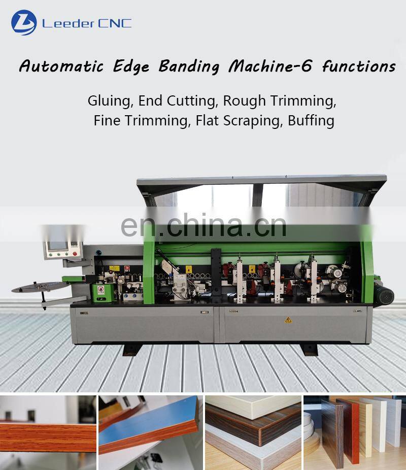 PVC belt banding wood MDF CHIPBOARD cabinet edge bander machine fine trim option pre-milling corner trim function price